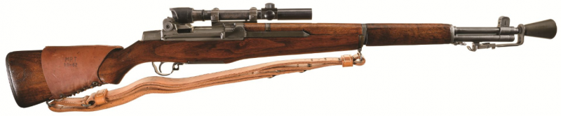 Снайперская винтовка M1C Garand с оптическим прицелом M82.