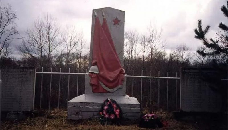 д. Минкино Новосокольнического р-на. Братская могила советских воинов.