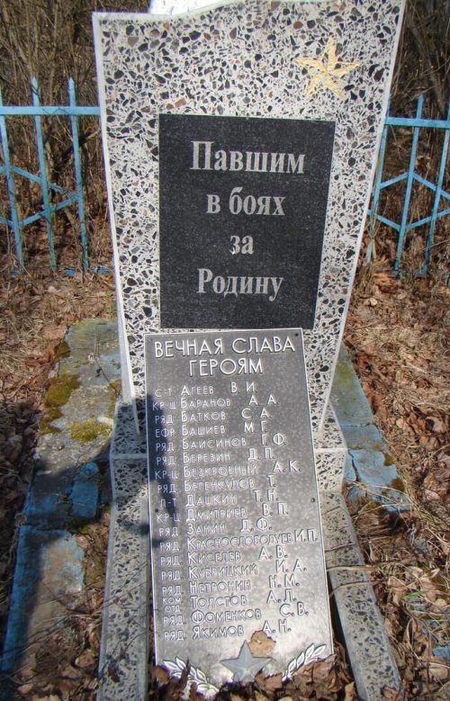 д. Пруд Усвятского р-на. Братская могила советских воинов, погибших в 1944 году.