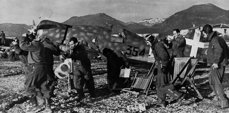 Военный аэродром. Тирана, январь 1941 г. 