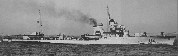 Эсминец «Oriani». 1942 г. 