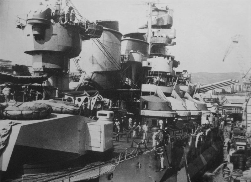 Линкор «Рома» в порту Триеста.1942 г. 