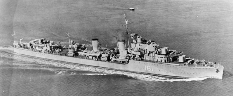 Эсминец «Айлекс» у Чарлстонской военно-морской верфи. Сентябрь 1942 г. 
