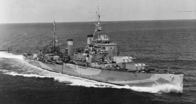 Легкий крейсер «Кения. 15 сентября 1943 г. 