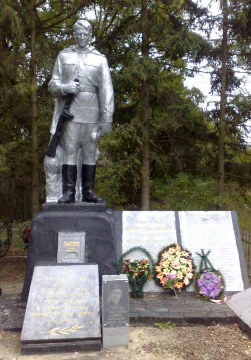х. Толстое Радомышльского р-на. Братская могила, в которой захоронен 541 советский воин, погибший осенью 1943 года.