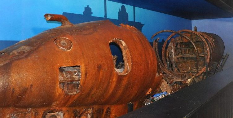 Остатки подлодки U-5095 в бункер-музее Иджмёйден. Нидерланды.