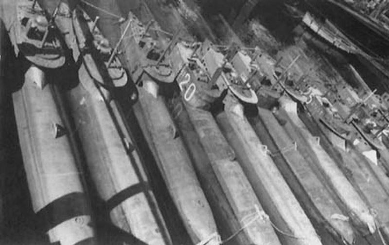 Подлодки «Seehund», захваченные Союзниками после окончания войны.