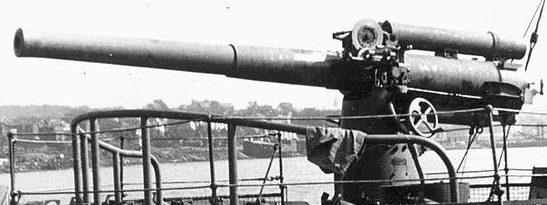 Корабельное орудие BL-4 inch Mk-IX. 1940 г. 