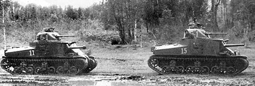 Американские танки М-3с на Центральном фронте. Июль 1943 г. 