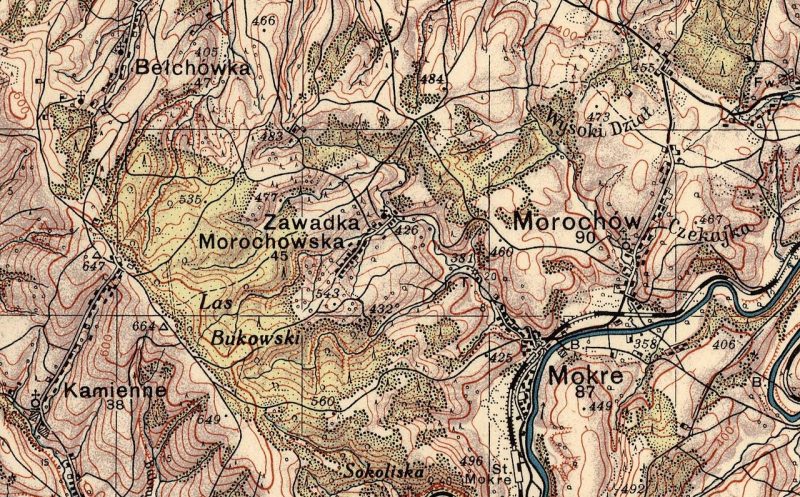 Завадка Морохивская на карте Военного Географического института 1938 года.