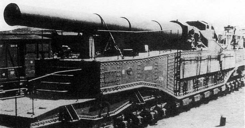 Железнодорожное 340-мм орудие. Май 1940 г.