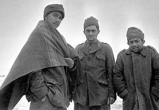 Итальянские военнопленные под Сталинградом. 1943 г.