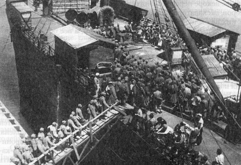 Отправка японских военнопленных домой. Находка, 1950 г.