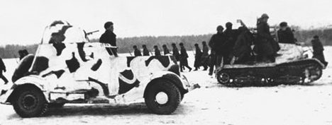 Наступающие советские войска в районе Наро-Фоминска. Декабрь 1941 г. 