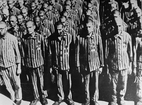 Голландские евреи - заключённые концлагеря Бухенвальд. Февраль 1941 г.