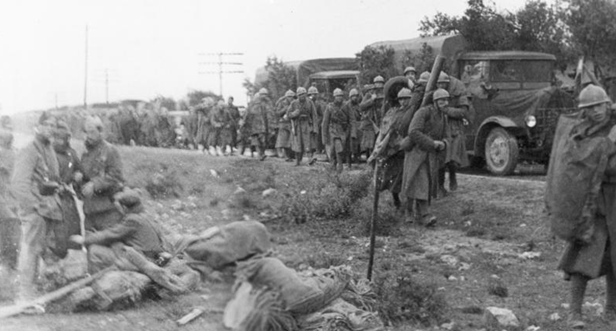 Войска итальянцев под Гвадалахарой. Март 1937 г.