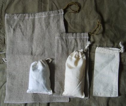 Мешочки для продовольственных нужд: мешочек для чая; мешочек для соли; мешочек для сахара; мешочек для продзапаса; мешок сухарный.