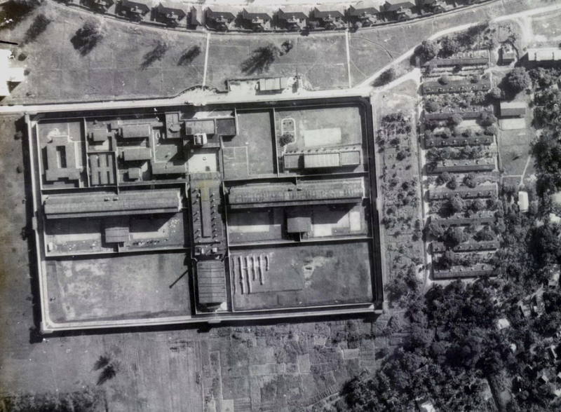 Вид на тюрьму Чанги в Сингапуре. 1945 г.
