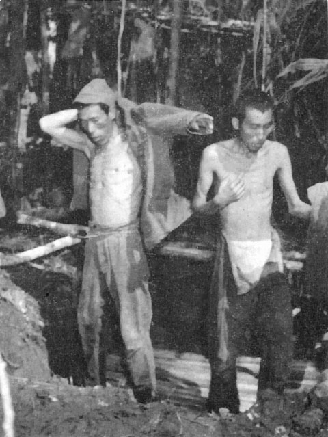 Пленные японские солдаты на полуострове Илангана. 1943 г. 