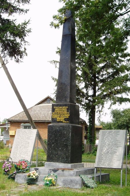 п. Меджибож Летичевского р-на. Памятник погибшим землякам. 
