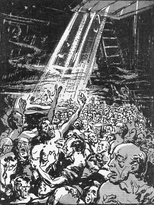 Рисунок очевидца, побывавшего в трюме «корабля ада».
