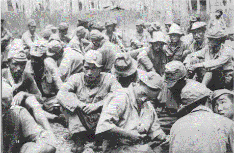 Японцы, сдавшиеся в плен. Август 1945 г. 