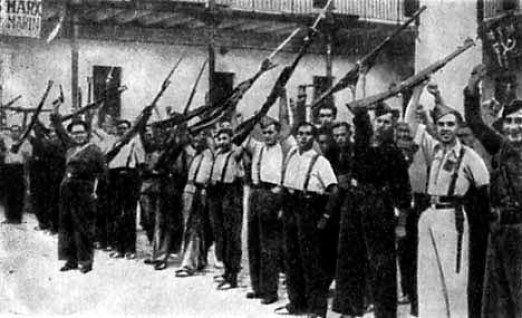 Отряд испанских республиканцев. 1936 г.
