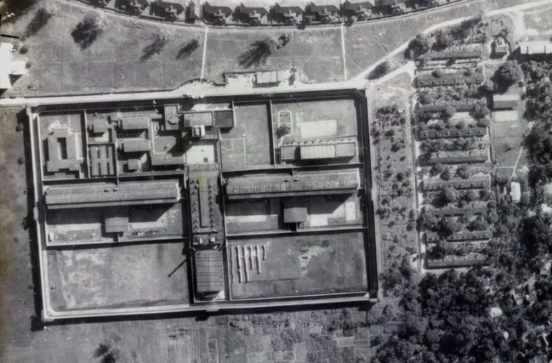 Вид на тюрьму Чанги в Сингапуре. 1945 г.