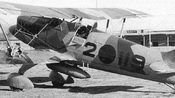 Heinkel He.51 легиона «Кондор» в Испании. 1936 г. 