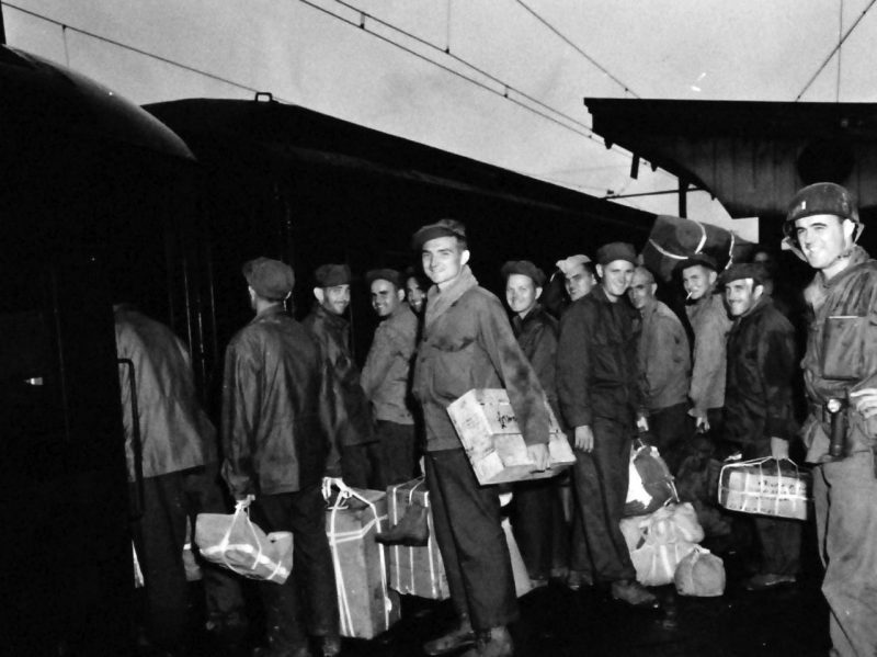 Репатриация американских военнопленных с лагеря Офуна. Сентябрь 1945 г.