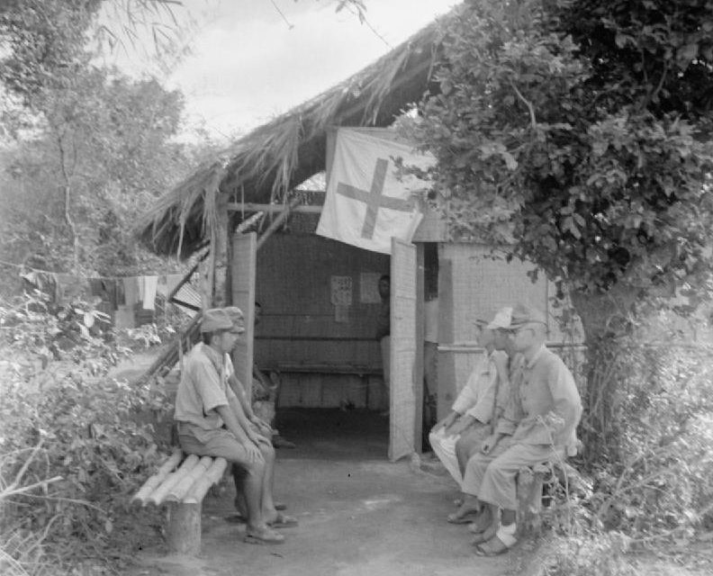 Лазарет в лагере для японских военнопленных на мысе Сен-Жак. 1945 г.