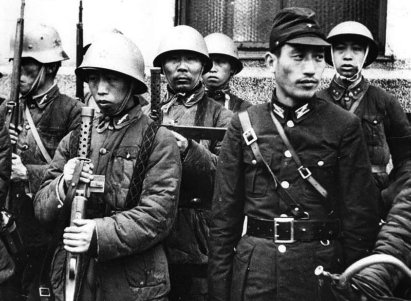 Бойцы коллаборационистской китайской армии.1939 г. 