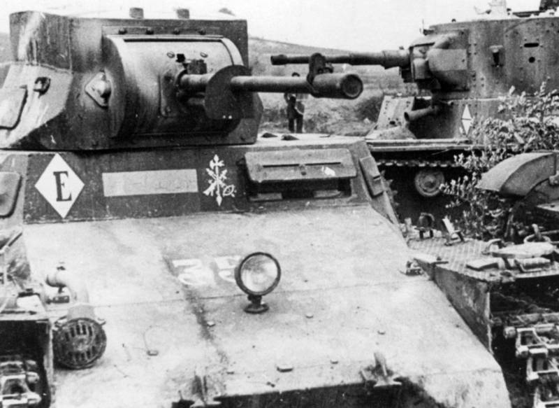 Германский танк Рz.1А легиона «Кондор» в Испании. 1937 г.