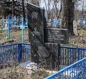 с. Митинцы Красиловского р-на. Братская могила советских воинов на кладбище.
