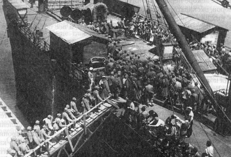 Отправка японских военнопленных домой. Находка, 1950 г.