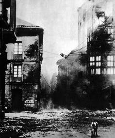 Руины Герники после бомбардировки. 1937 г. 