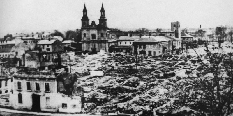 Руины Герники после бомбардировки. 1937 г.