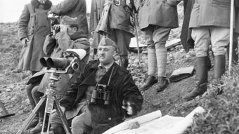 Генерал Франсиско Франко во время решающей битвы при Эбро. 1938 г.