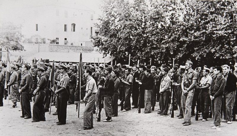 Интернациональная бригада в Тортосе. 1938 г.