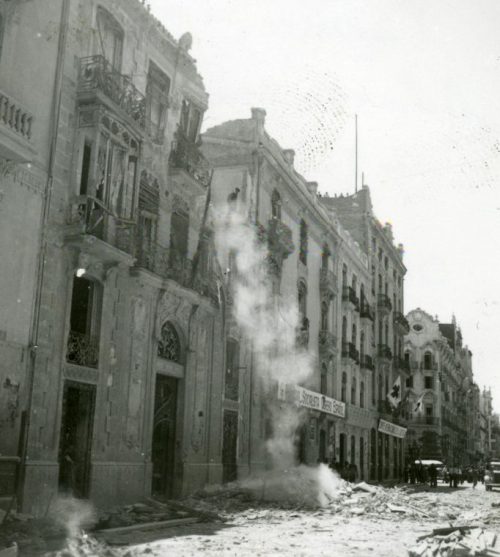 Валенсия после бомбардировки. 1938 г.