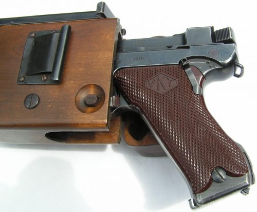 Деревянная кобура-приклад для финского пистолета L-35 Lahti.