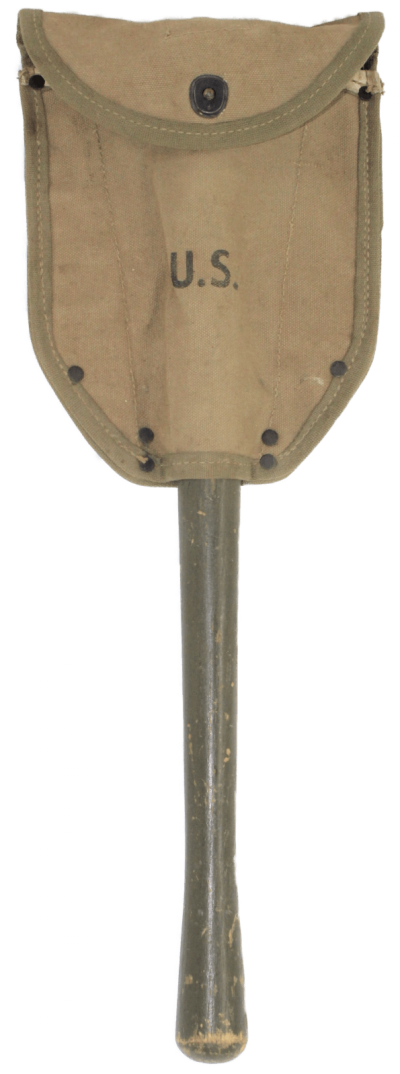 Лопата армейская грунтовая М-43 с брезентовым чехлом.