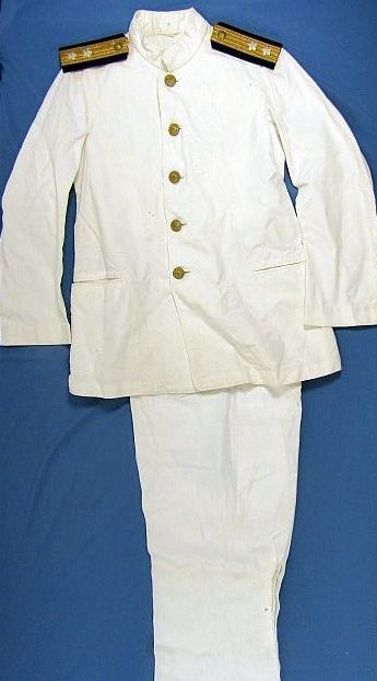Белая униформа офицеров ВМС с легкого хлопка. 