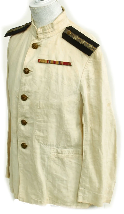 Белая униформа офицеров ВМС с легкого хлопка. 