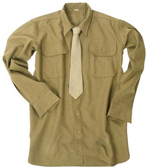Шерстяная рубашка М44 с универсальным галстуком. 