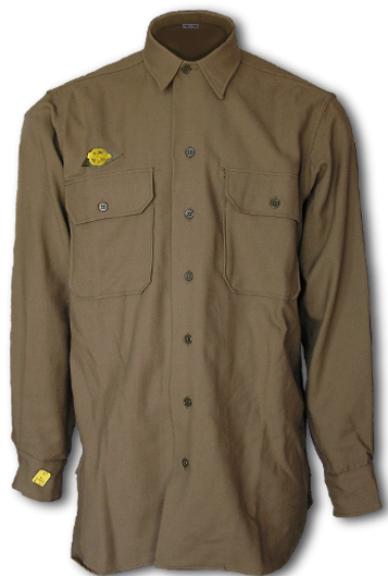 Оливково-серая фланелевая рубашка М44. 