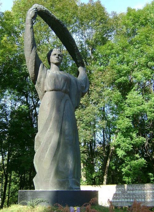 с. Каменечье Новоархангельского р-на. Памятник, установленный на братской могиле, в которой похоронено 129 советских воинов.