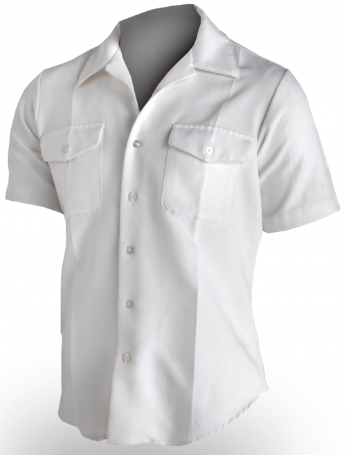 Белая летняя рубашка из комплекта парадной униформы.