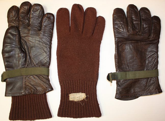 Кожаные перчатки А-11 с шерстяной вязаной вставкой. 
