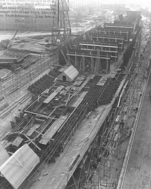 Строительство авианосца «Graf Zeppelin». 22 марта 1937 г.